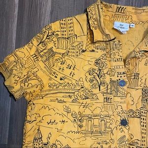yellow hot cotton button up✨